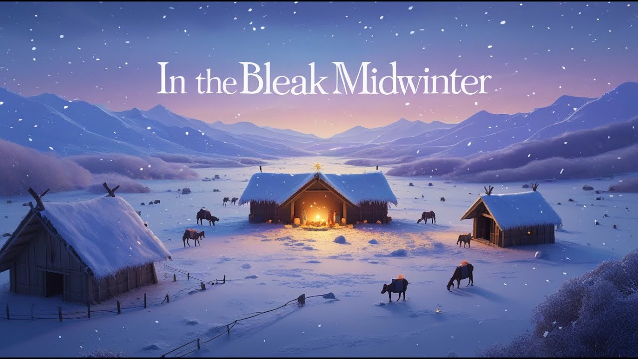 In the Bleak Midwinter – Beautiful Christmas Cartoon Song | Soft Winter Nativity Animation for Kids