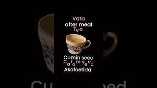 Vaat,Pitt,and Kapha dosha after meal tea.