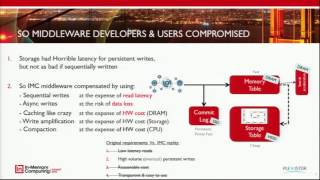 IMCSummit 2016 Breakout - The Benefits of Memory and Storage Convergence to In-Memory Computing
