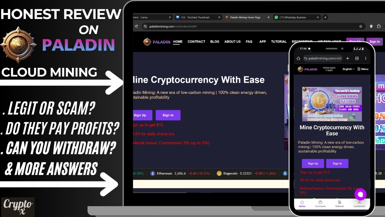 🔍 100% Honest Review on Paladin Mining | Is Paladin Mining Legit or Fake?  Does Paladin Mining Pay? - YouTube