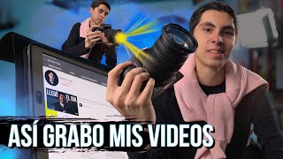 ¿Cómo GRABAR VIDEOS para YouTube paso a paso? Iluminación, ideas, edición, etc.  (Así lo hago yo)