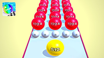 Faster Run 2048 - Ball game 3D ! All Levels Gameplay Part 8 android,ios