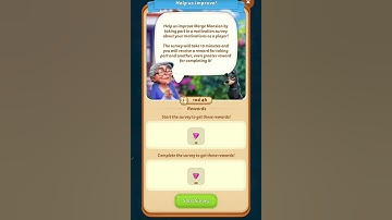 Merge Mansion | Start the survey to get these rewards !
