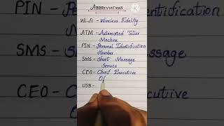 Abbreviations | Best Beautiful Handwriting | Neat Handwriting howtoimprovehandwriting ytshorts