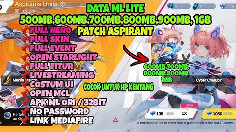 Data ML Lite Full Event 600MB,700MB,800MB,1GB Patch Neymar | ML Lite | Cara Atasi Lag Patah Patah ML