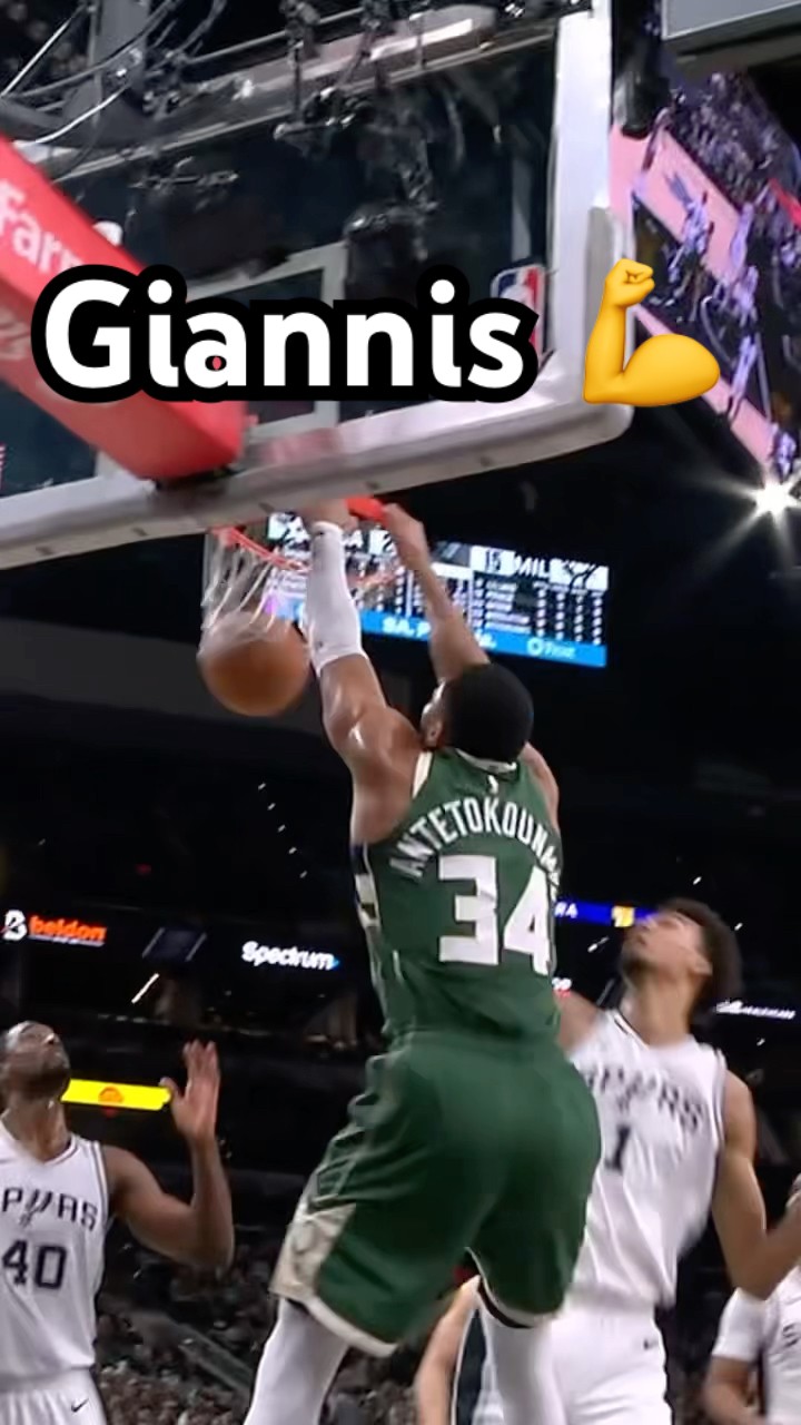 Giannis MUSCLES inside for the JAM!