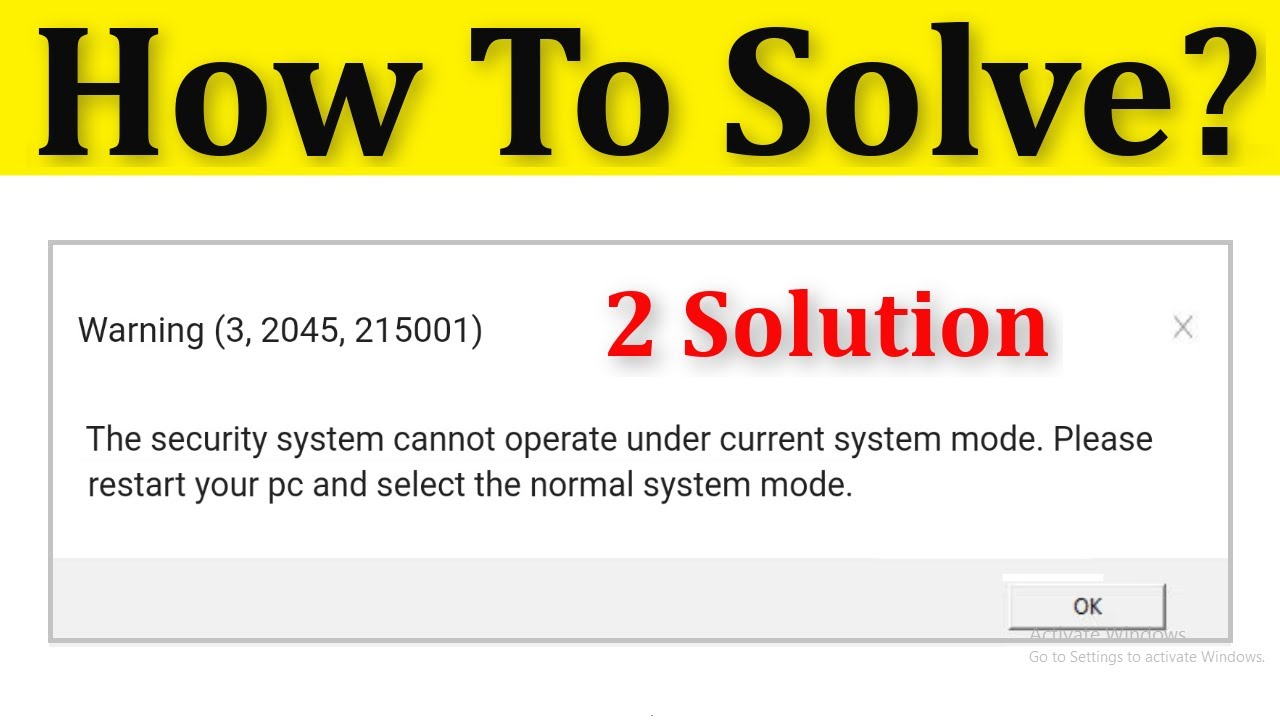 How To Fix The Security System Cannot Operate Under Current System Mode Error Fix Pubg Gameloop - roblox disconnected error code 260