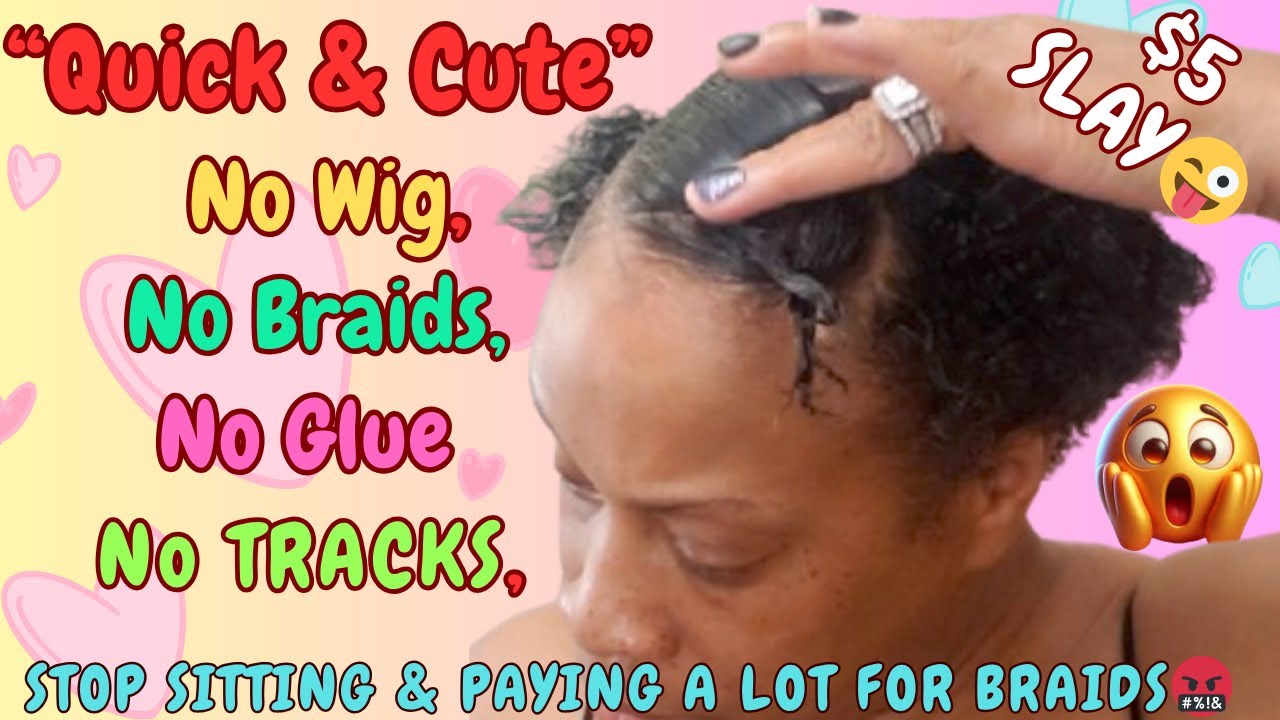 🤩No Wig, No Braids, No Clip ins – Just a $5 Slay!🔥 😜