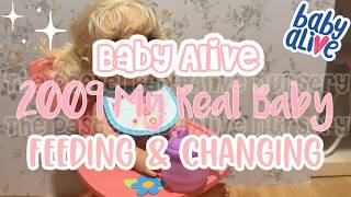 Baby Alive 2009 My Real Baby Feeding Melissa Apple Juice!