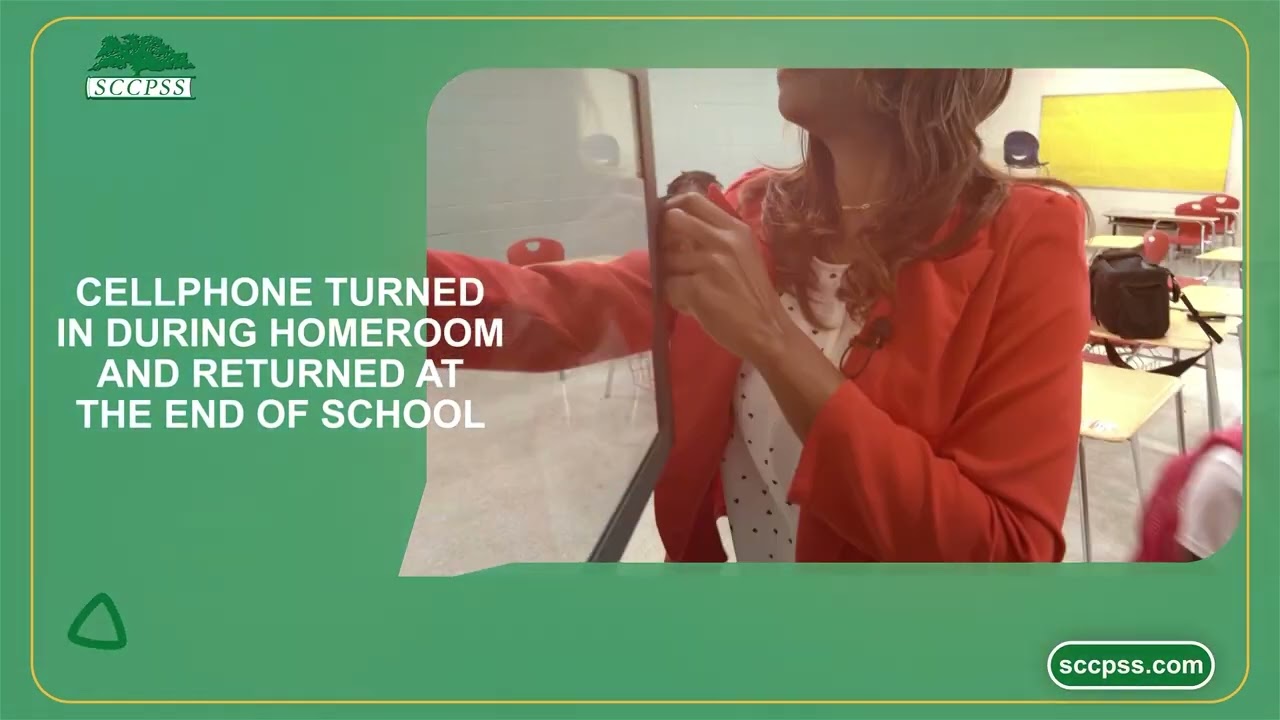 🤳🏻📱🏫 NEW Pre-K through 8th grade Cellphone policy: Turned into homeroom and returned at end of day
