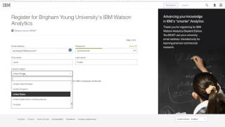 Watson 1 Signing up