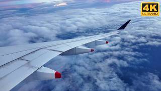 Airplane Window Above Clouds Mesmerizing 30,000 ft View | Pure Airplane Ambiance & Real Cabin Sounds