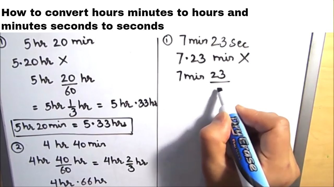 How to convert hours and minutes to hours or minutes or seconds / time ...