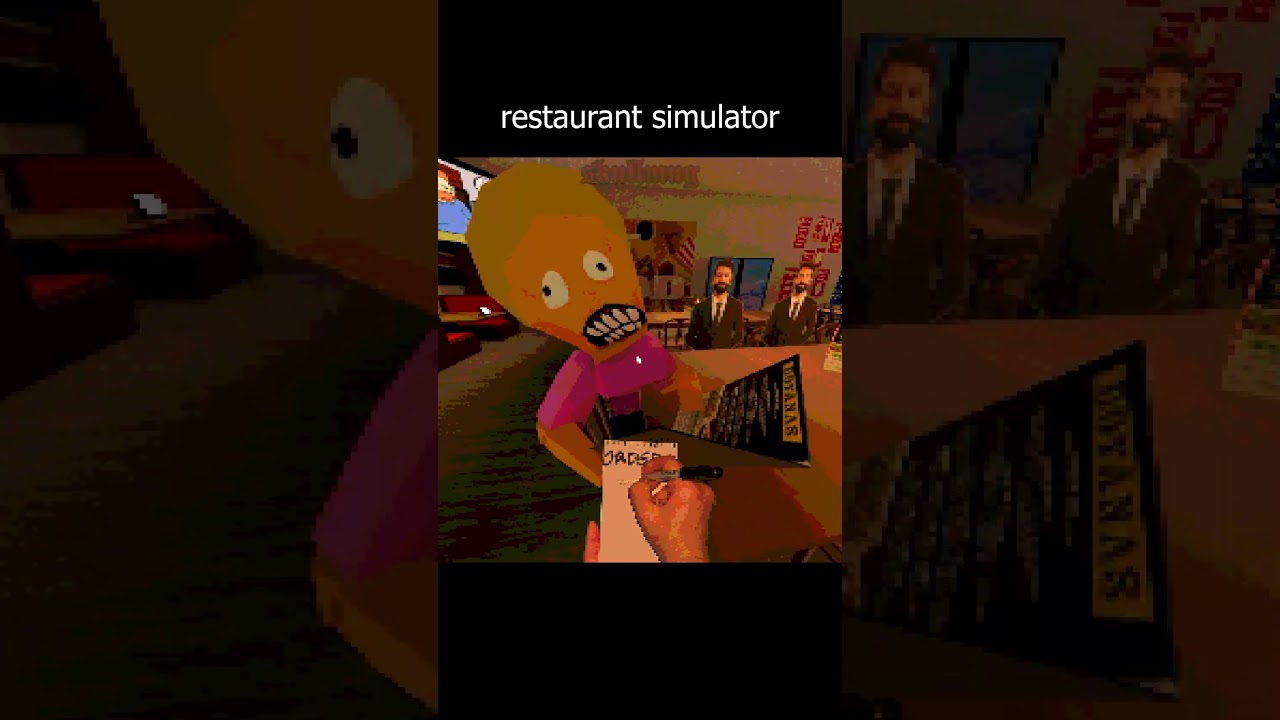 restaurant simulator #shorts #comedy #memes #funny #restaurant #eating