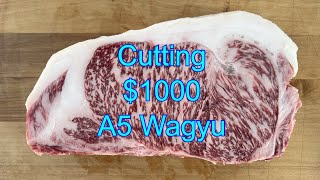 Slicing $1000 Japanese A5 Wagyu Sirloin Steaks At Home | BBQ Butcher NZ by BBQ Butcher NZ 1,459 views 2 years ago 3 minutes, 16 seconds