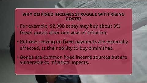 Why Do Fixed Incomes Struggle With Rising Costs? - Inflation Insight Channel