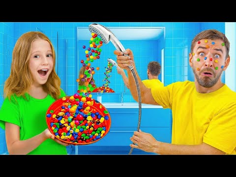 Nastya und ihre Freunde - ein lustiges Abenteuer mit magischer Süßigkeitendusche für Kinder