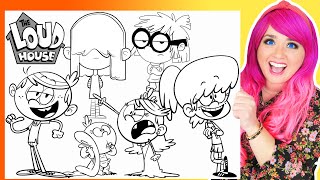 Coloring The Loud House Family Coloring Pages | Lincoln, Lily, Lucy, Lola, Lynn & Lisa Coloring