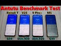 OPPO RENO8 T vs VIVO V25 vs REALME 9 PRO PLUS vs POCO M5 Antutu Benchmark Score Test