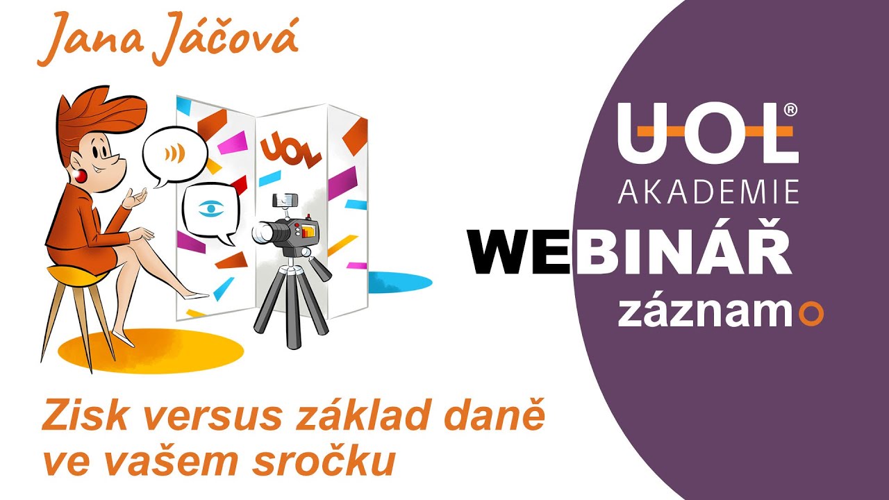Zisk versus základ daně ve vašem sróčku | UOL Webinář 🔴