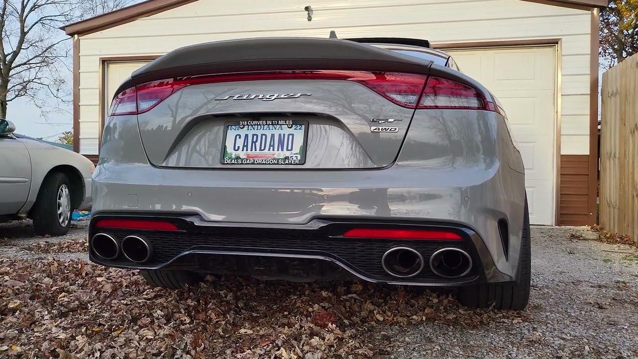 2022 Kia Stinger Gt2 Cold Start ( Mbrp cat-back exhaust with ark mid pipes!