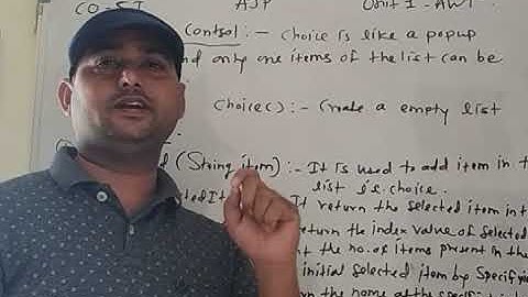 Choice and List control programming demo in java