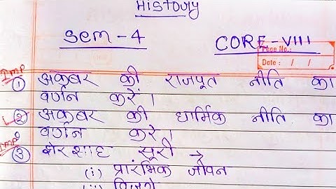 History Honours Semester 4 Core 8 Important Questions