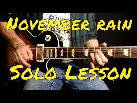 Guns N Roses - November Rain Solo Lesson