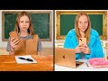 Nastya S Cardboard School VS Regular School