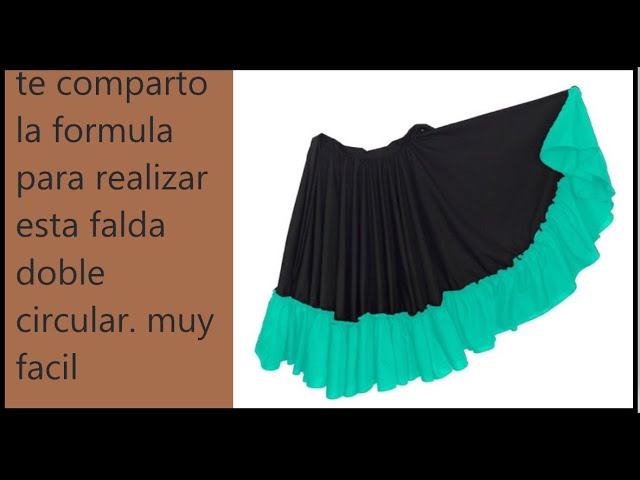 falda folklórica doble vuelo