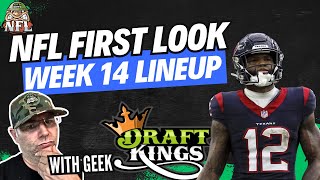 NFL Week 14 DRAFTKINGS Sunday Slate First Look | LETS SET YOUR LINEUP | Win Big 💸💸