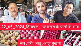 May 22, 2024 हिमाचल शिमला सेब, चेरी, और उत्तराखंड के फलों के होलसेल भाव delhi fruit market price