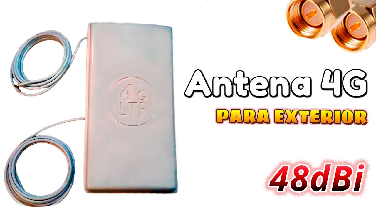 Antena 4G para exterior 48dBi SMA Macho compatible con la mayoría de  Routers 4G 