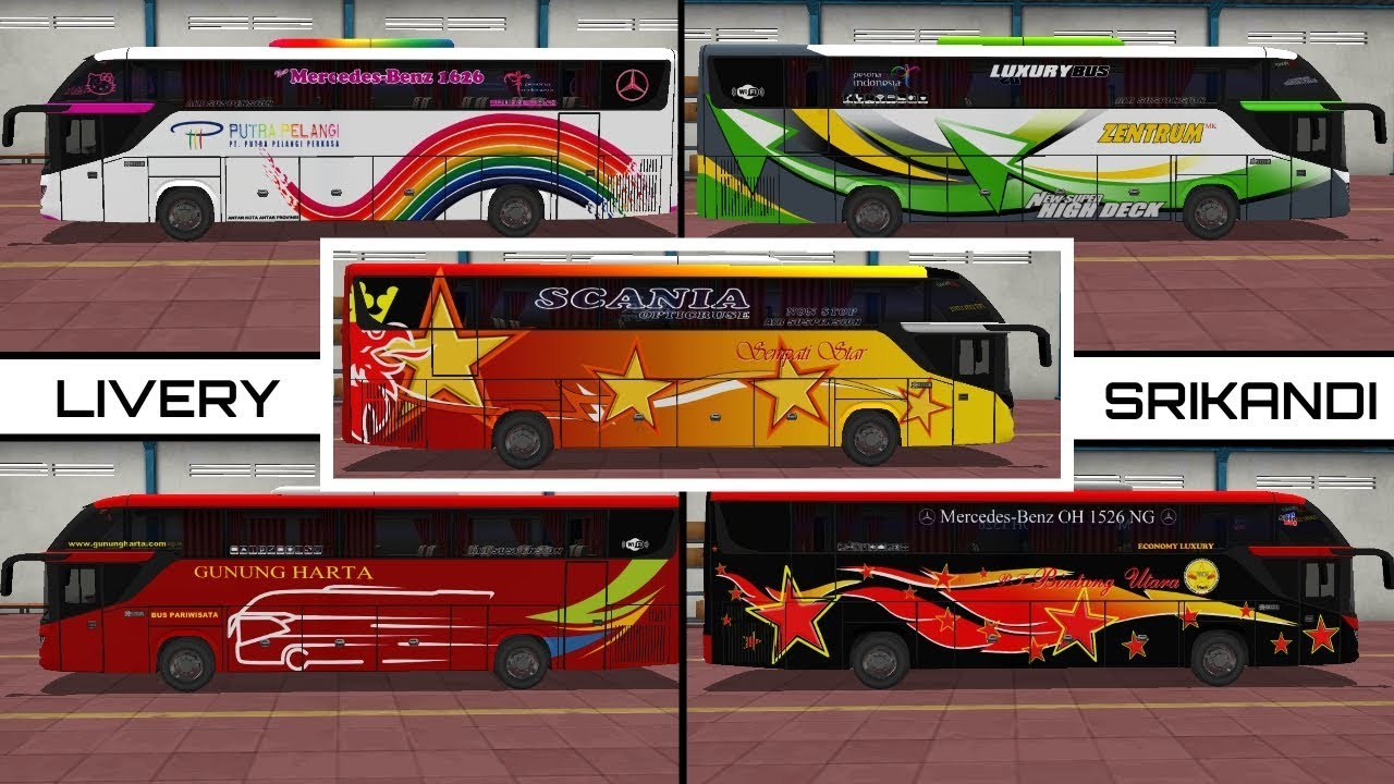 Livery Bus Srikandi Shd Pariwisata - Livery Bus