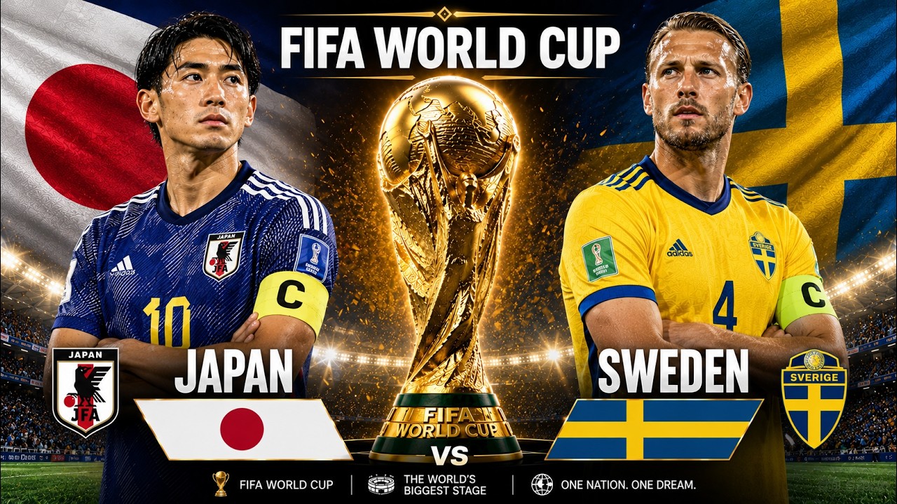 Japan Vs Sweden LIVE | FIFA World Cup 2026 LIVE | Japan Vs Sweden