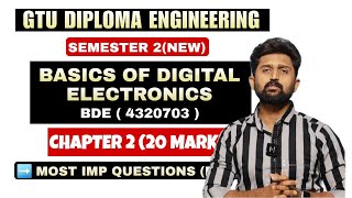 BASICS OF DIGITAL ELECTRONICS (4320703) | CHAPTER 2 | GTU DIPLOMA ENGINEERING SEM 2 | IMP QUE PART 1