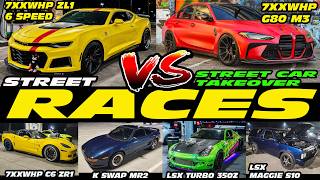 STREET CAR TAKEOVER INDY - 7XXWHP ZL1 VS G80 M3, ESS MUSTANG, MR2, F150, S197, C6 ZR1, S10, LSX 350Z