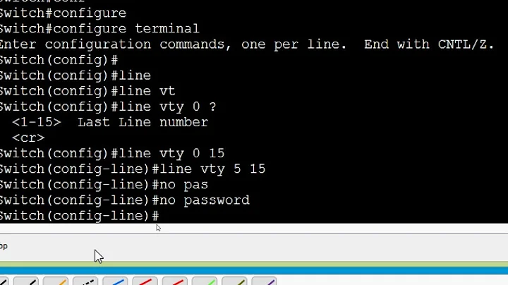 How to configure CISCO VTY Password