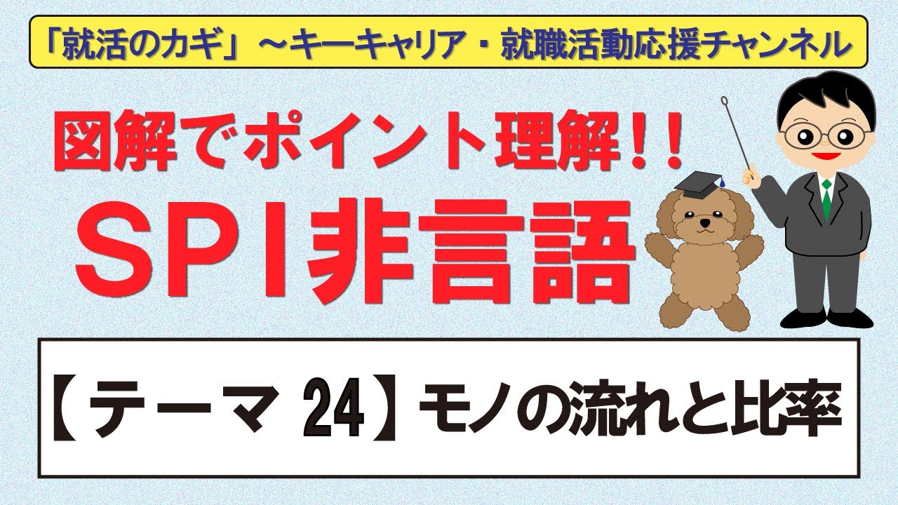 図解でポイント理解！SPI非言語～【テーマ24】モノの流れと比率