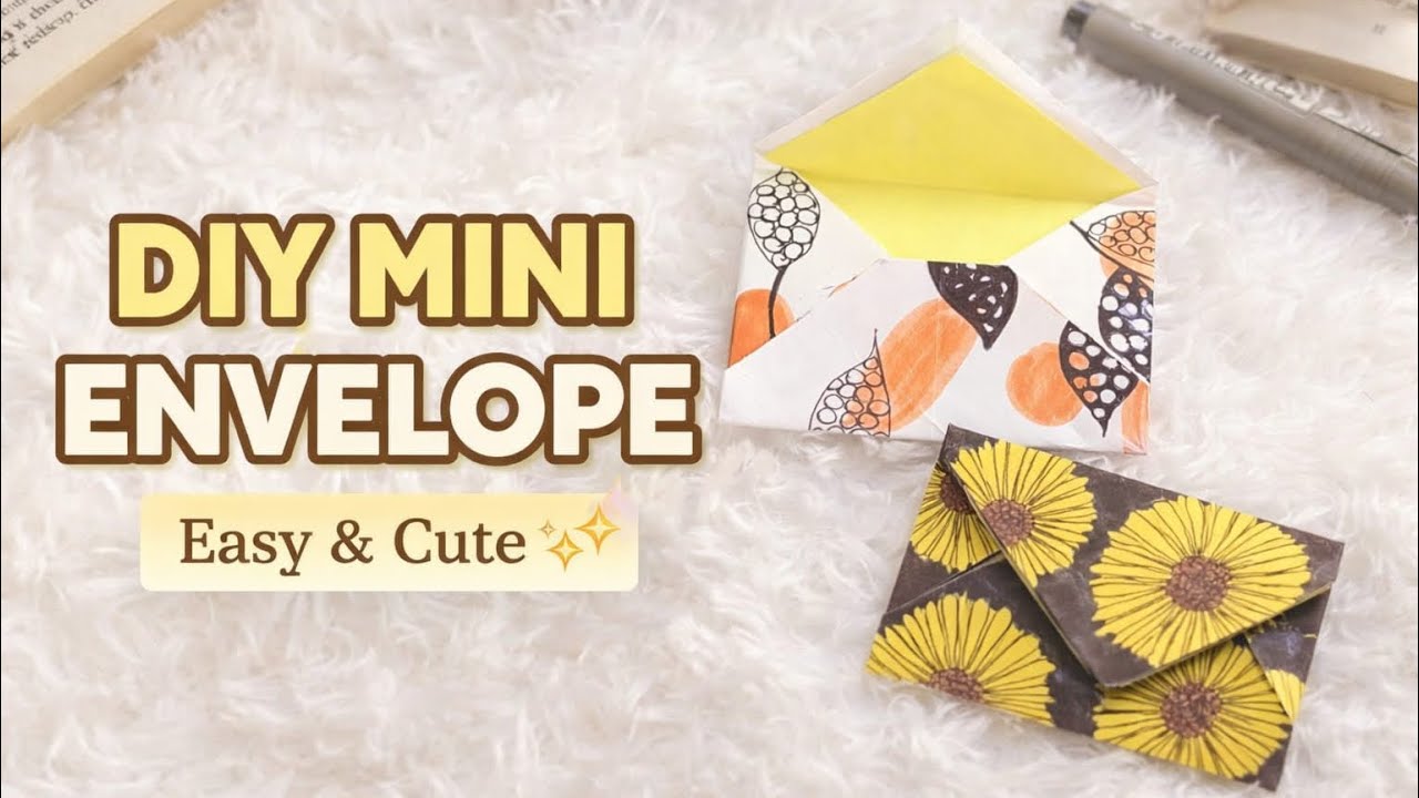 Mini Envelope Making Tutorial |TUTORIAL 💌 DIY Mini Envelopes using ...