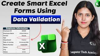 Excel Data Validation Form | How to Use Data Validation Form in MS Excel | Computer Tech Academy