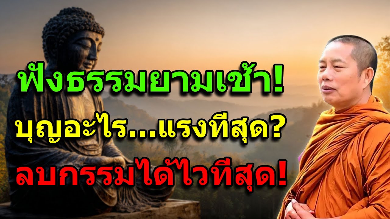 ฟังธรรมยามเช้า! บุญอะไร…แรงที่สุด? ลบกรรมได้ไวที่สุด! พระพุทธเจ้าทรงตรัสไว้ชัดเจน แต่หลายคนไม่รู้ #3