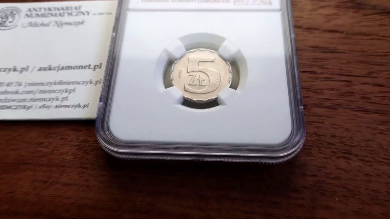 PRÓBA Nikiel 5 złotych 1989 NGC MS67 (MAX) - Jedyny znany egzemplarz - Aukcja 23 Niemczyk