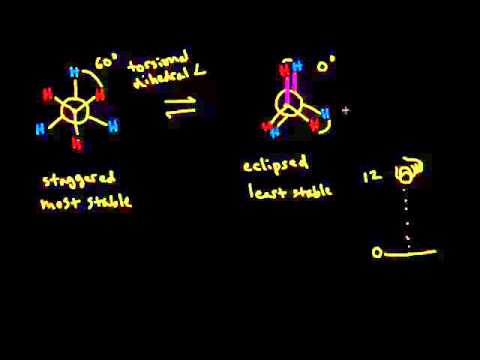 02 Stereochemistry 08 Conformations of ethane and propane - YouTube