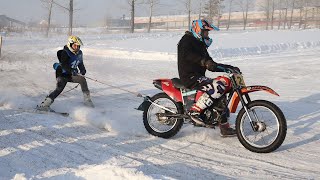 Скийоринг 2020 01 08  Новогодняя гонка skijoring