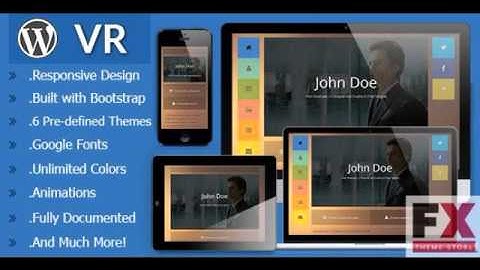 Preview VR - Responsive vCard WordPress Theme TForest