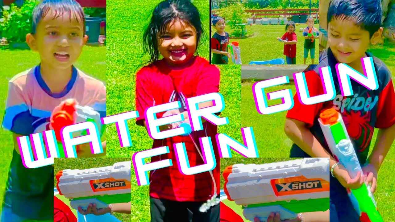 Water gun fun (X Shot) YouTube