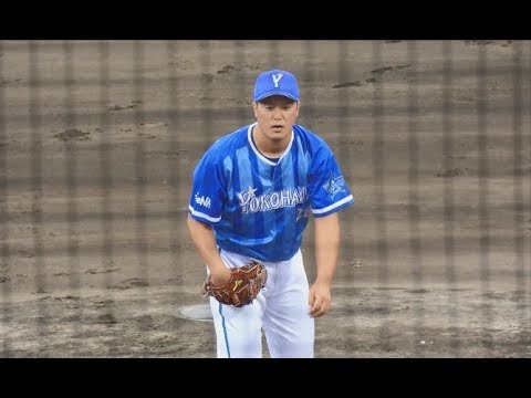 横浜DeNAベイスターズ2軍 　7回裏　福地元春投手の投球風景20180710ジャイアンツ球場