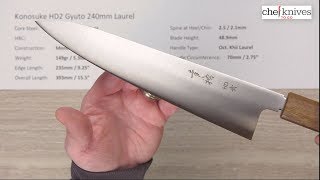 Konosuke HD2 Gyuto 240mm Laurel Quick Look