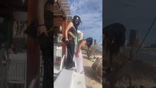Lady Takes a Tumble While Trying to Join Musicians